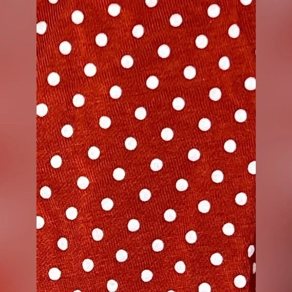 Sale RICKI'S Women's Blouse Size S Orange White Polka Dots 3/4 Length Sleeves - Picture 6 of 11